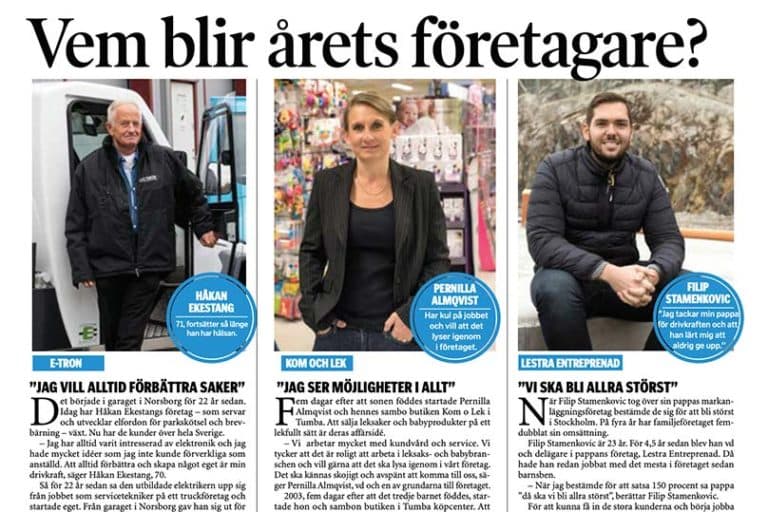 Nominerade till Årets Företagare