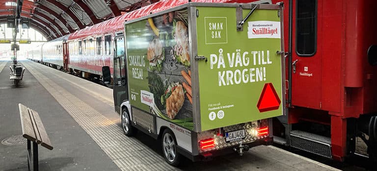 Snälltågets resenärer får lokalproducerad mat levererad fossilfritt