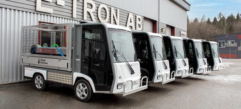 E-TRON AB levererar 5 st eldrivna arbetsfordon till Växjö kommun