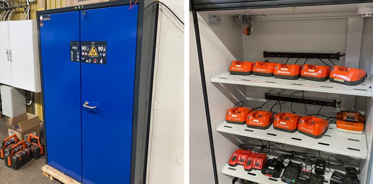 Stockholms stad väljer brandsäkert laddskåp för en tryggare arbetsplats