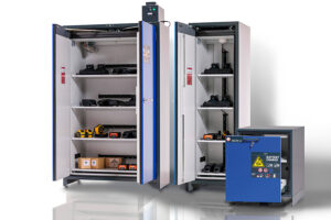 Laddskåp, batteriskåp med brandskydd